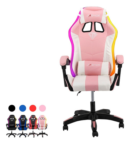 Silla Gamer Reclinable Ergonomica Escritorio Con Luz Led