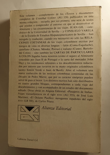 Cartas De Particulares A Colon Y Relaciones Coetaneas (Usado)