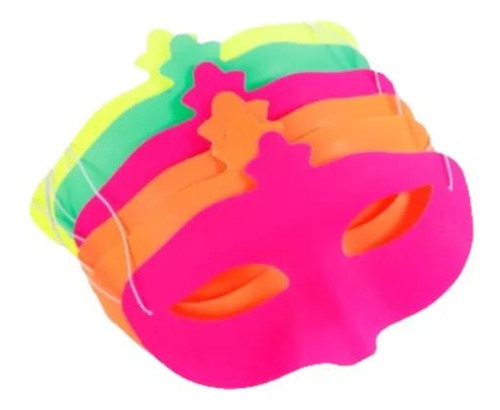 Antifaces Fiesta Fluor Cotillon Carnaval Carioca Colores X12