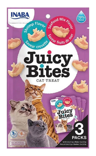 Juicy Bites Camarón Y Mariscos Para Gatos 