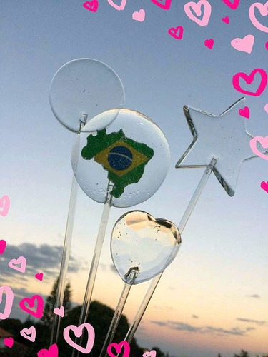 Molde De Silicone 108 - Pirulito De Cristal Estrela 6,5 Cm