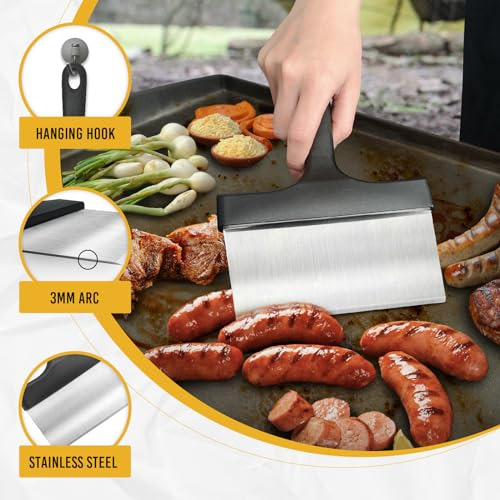 Rascador De Parrilla Resistente De Acero Inoxidable Con Mang