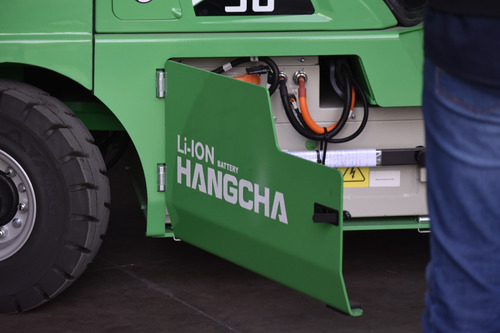 Montacargas Eléctrico Batería Litio 7,000 Lbs Hangcha Triple
