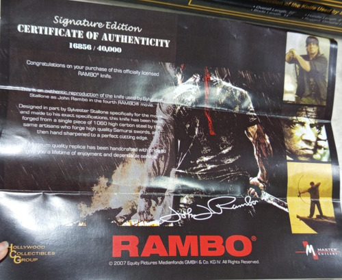 Vendo Machete De Rambo 5 Edición Limitada Nuevo Original