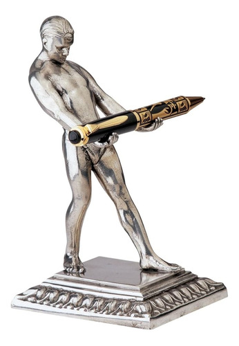 Diseño Toscano Pa1098 Art Deco Strongman Pen Holder Sculptur