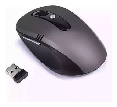 Mouse Sem Fio Wireless 2.4ghz Usb Notebook Alcance 10m Cinza
