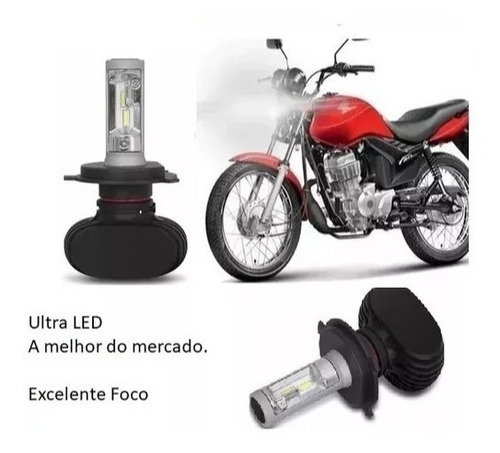 Lampada  H4 Ultra Led 6.000 Honda Cg 150 Fan E Titan