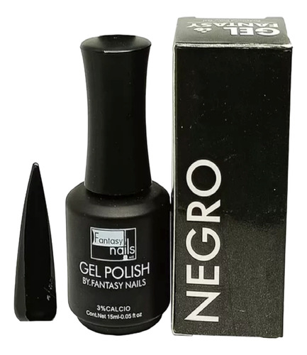 Gel Polish Uv Fantasy Nails Color A Elegir 02 Negro