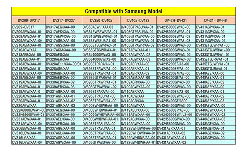 Kit De Reparación De Secador Compatible Con Samsung Dryer Be