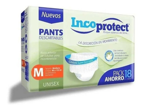 Pants Incoprotect Talle M X 18 Unidades