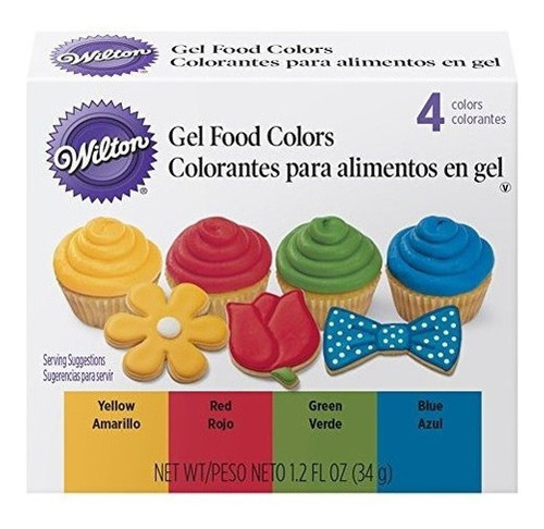 Wilton Primary Icing Colors 4piece Gel Icing Colores