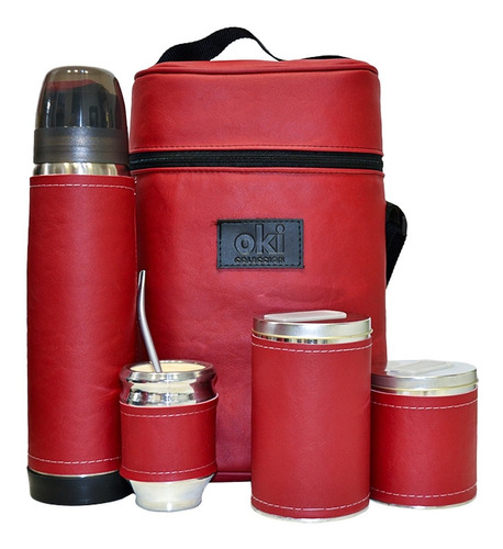 Rojo Eco Cuero Lumilagro Set De Mate Set Matero Kit De Mate 