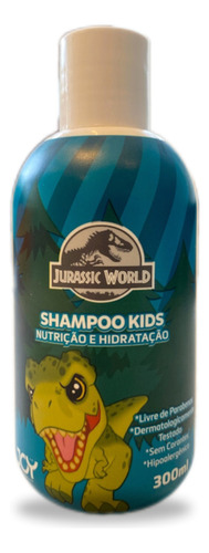  Shampoo Hidratante Kids Jurassic World Limpeza Suave