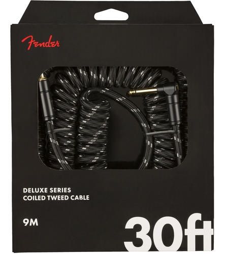 Cable D/ Guitarra Fender Deluxe Series Espiralado 9m Twee Bk