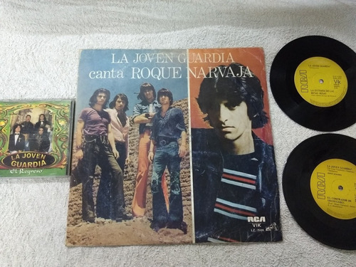 Vinilo La Joven Guardia Cd Lote Onda Los Gatos Almendra