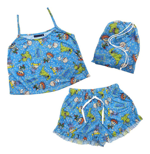 Pijama Rugrats Nickelodeon Retro Musc + Pantalon Short