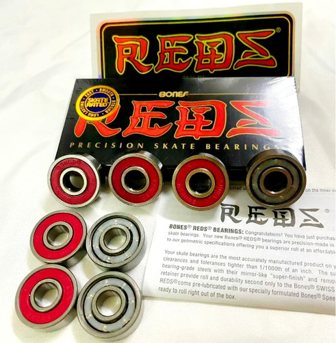 Rolamento Red Bones Reds Skate Patins Long Board Original
