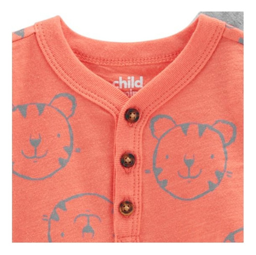 Conjunto De Romper Carter's Niños Estampado Tigres Gris Claro 24 M