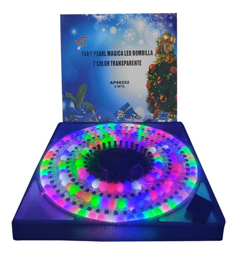 Luces De Navidad Decorativas Esfericas 140led 8m Multicolor