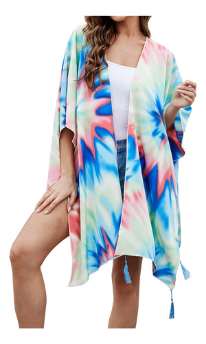 Traje De Baño De Playa Tipo Kimono V Para Mujer, Con Cobertu