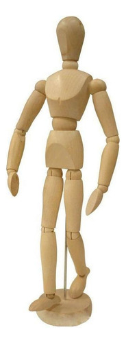 Boneco Manequim Articulado De Madeira 14 Cm