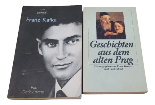 Lote De 2 Libros En Aleman Tema Judios: Kafka, Praga Antigua