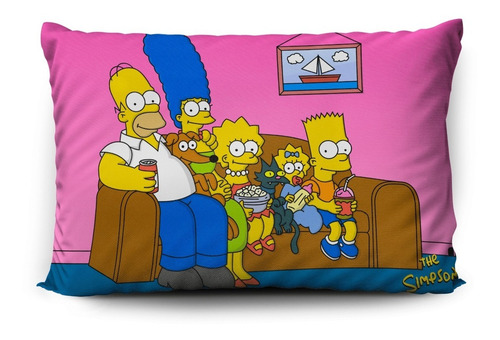 Imagen 2 de 5 de Funda De Almohada Los Simpson 70x45cm Vudú Love