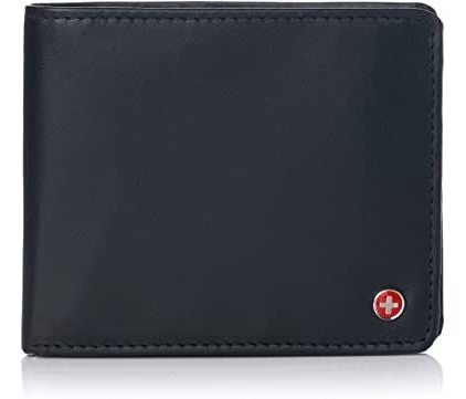 Alpine Swiss Cartera Rfid Mathias Para Hombre, De Gran