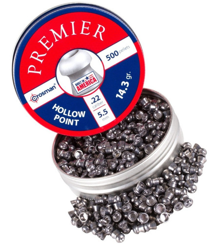 Hollow Point 500 Municiones .22 Pellets Premier Xtreme P