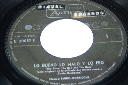 Jch- Ennio Morricone Lo Bueno Lo Malo Y Lo Feo 45 Rpm