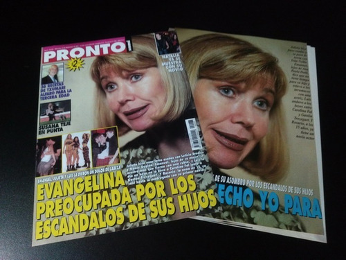 Evangelina Salazar * Tapa Y Nota Revista Pronto 267 * 2001