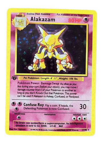 Pokemon Tcg Tarjeta, Alakazam.