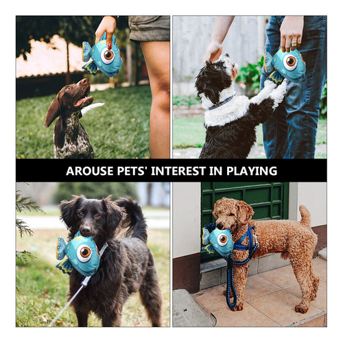 Juguete De Peluche Interactivo Con Forma De Pez Para Perro Q