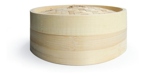 Vaporera De Bambú Con Tapa 24 Cm