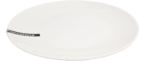 Plato Playo De Porcelana Redondo Blanco 25.5 Cm