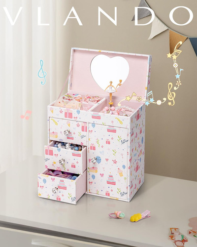 Joyero Musical Vlando Para Ninas, Caja De Musica Grande P...