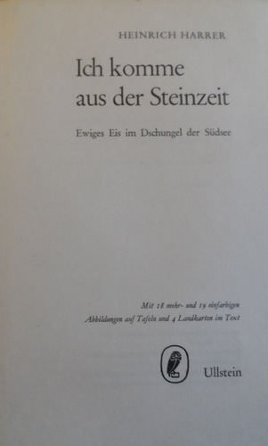 Libro Ich Komme Aus Der Steinzeit Heinrich Harrer