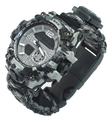 Reloj De Supervivencia Para Camping Al Aire Libre, Pulsera M