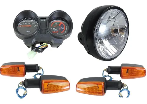 comprar Painel Completo + Farol Aro Bloco Carcaça + 4 Pisca Seta Com Coxim Honda Cg Titan 150 2004 2005 2006 2007 2008