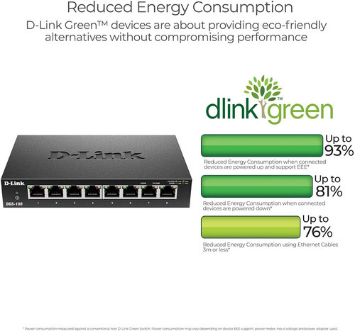 Switch D-link Dgs-108 Ethernet 8 Puertos Gigabit