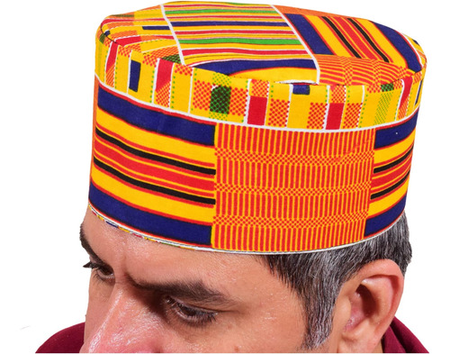 Decora Traje Africano Hombres Sombrero Kente Patrón Niños Ni