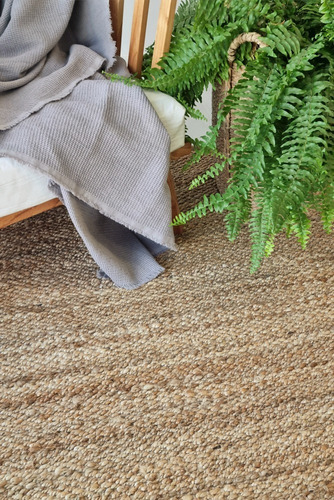 Imagen 3 de 9 de Alfombra 100% Yute Natural Trenzado - 200x140 - No Pincha
