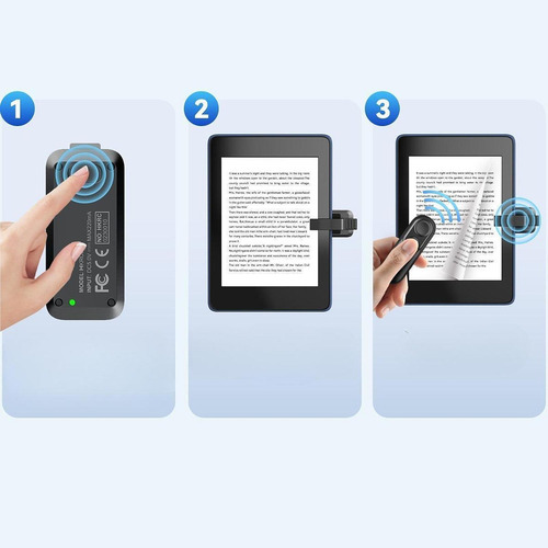 D Remote Control Page Turner Com Lanyard Ebook Readers Preto