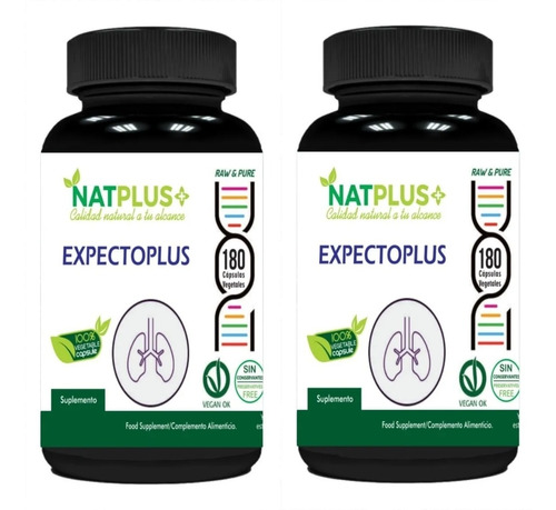 Pack 2 Frascos Expectoplus 180 Cápsulas De 450mg Oferta