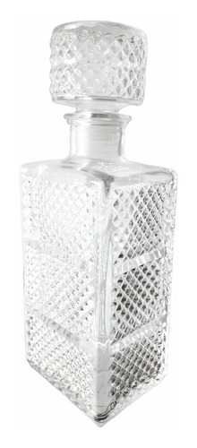 Juego 10 Licoreras Rectangular Labrada De Vidrio Cristal 1 L