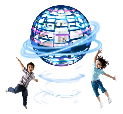 OBEST Mini Bola Voladora Mágica Con Luces LED | Boomerang Spinner 360° | UFO Drone Hover Ball Para Interior Y Exterior | Regalo Para Niños Y Adultos