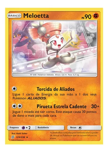 Carta Pokémon Mítico Meloetta Sintonia Mental