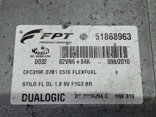 Modulo De Injeçao Fiat Stilo Dualogic 2007/2012 1.8 Flex
