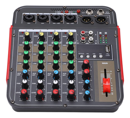 Mezclador De Audio Consola Mezcladora 4 Canales Mezclador