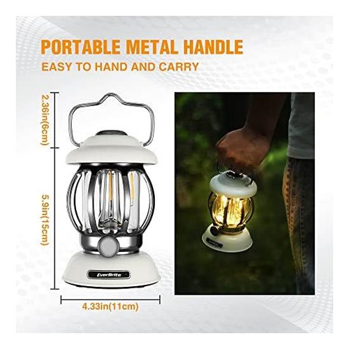 Linterna De Campamento Everbrite Recargable, Luz De De Metal
